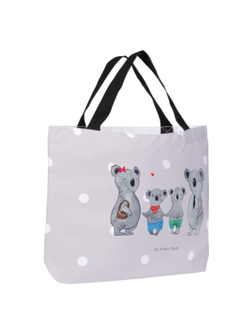 Mr. & Mrs. Panda Strandtasche Koala Familie zwei ohne Spruch in Grau Pastell
