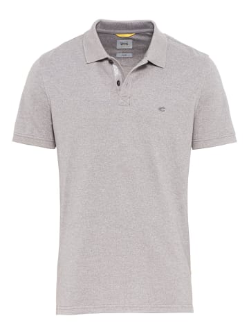 Camel Active Kurzarm Poloshirt aus nachhaltigem Baumwollmix in Grau