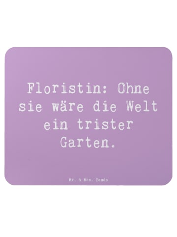 Mr. & Mrs. Panda Mauspad Spruch Floristin Garten mit Spruch in Lavendeltraum