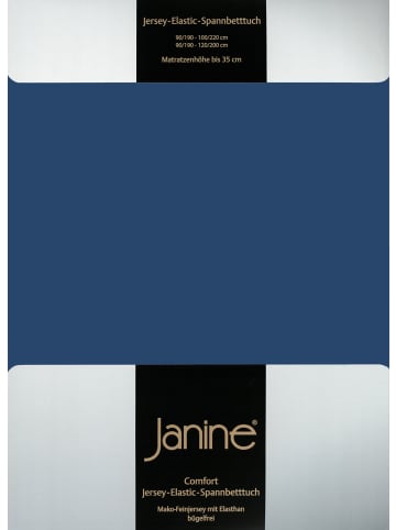 Janine Spannbetttuch Elastic Jersey in marine