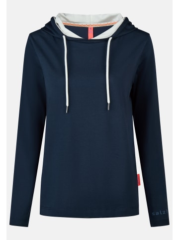 Salzhaut Langarmshirt für Damen in marineblau