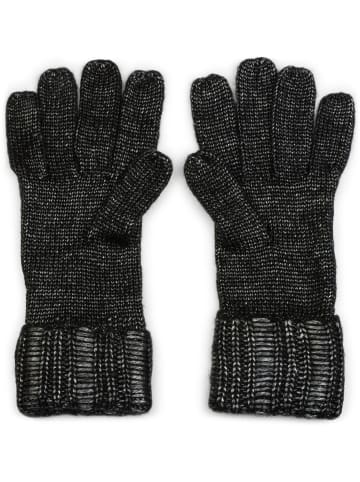 styleBREAKER Strick Handschuhe in Schwarz meliert