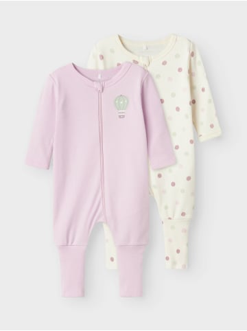 name it 2er Pack Schlafstrampler NBFNIGHTSUIT ZIP JET DOT in jet stream