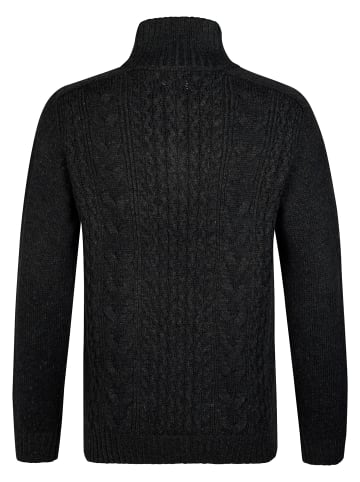 Petrol Industries Zopfstrick-Pullover riversteel in Schwarz