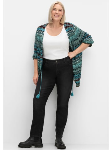 sheego 5-Pocket-Jeans in black denim