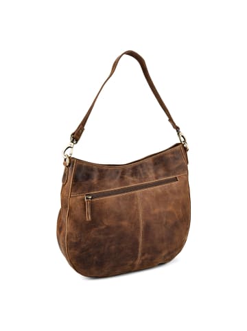 Greenburry Vintage Schultertasche Leder 37 cm in braun