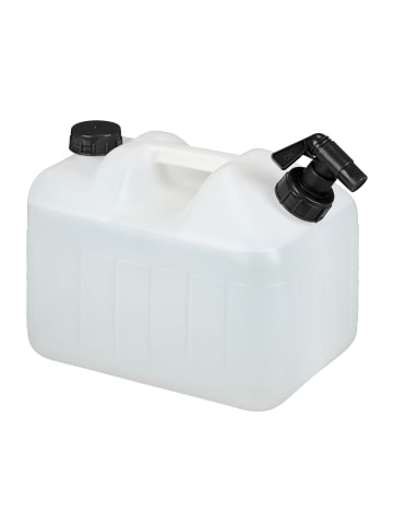 relaxdays Wasserkanister in Weiß/ Schwarz - 10 Liter