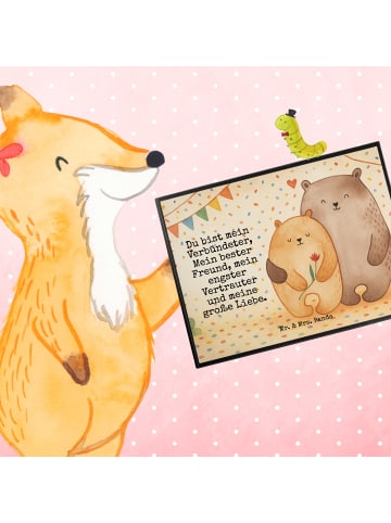 Mr. & Mrs. Panda schreibtischmatte Bären Liebe Design mit Spruch in Weiß