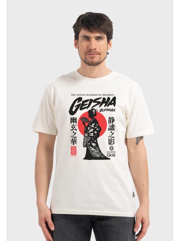 OLDSKULL T-Shirt Shadow Graphic in Off White