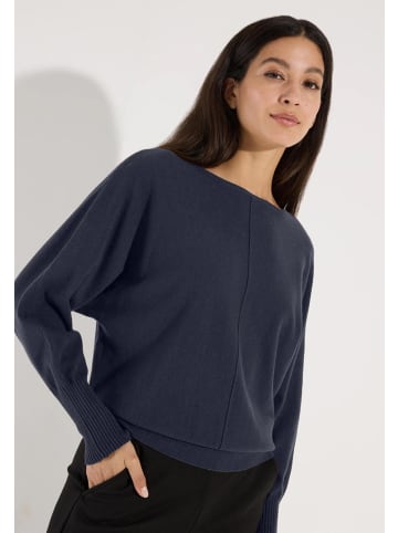 More & More weiter Oversize-Pullover, Fledermausärmel in marine