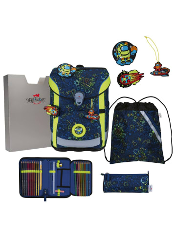 DerDieDas ErgoFlex Easy - Schulranzen Set 5tlg. 950 g (Purple Unicorn) in Neon Crazy