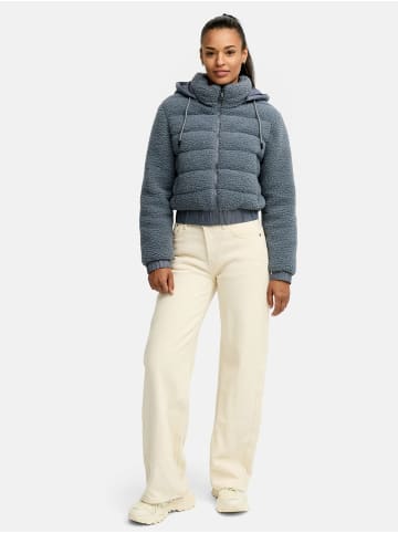 Tazzio Übergangsjacke im Teddy-Look mit Kapuze "F804"- in Grau