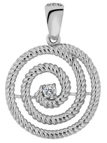 Adeliás Damen Anhänger aus 925 Silber mit Zirkonia in silber