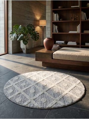 KADIMA DESIGN Teppich 3D Waschbar Geometrisch GENF Strapazierfähig OEKO-TEX