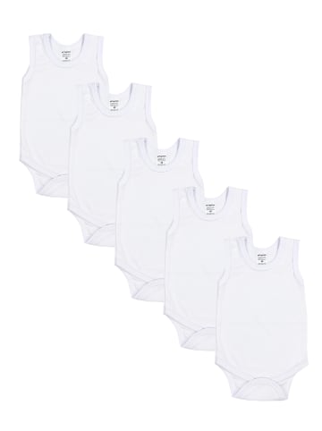 TupTam Baby Jungen Achselbody 5er Pack in weiß