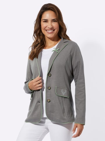 Sieh an! Sweatblazer in grau-meliert