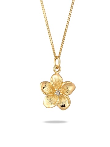 Elli Halskette 925 Sterling Silber Frangipani Blüte in Gold
