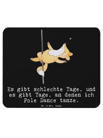 Mr. & Mrs. Panda Mauspad Fuchs PoledanZeichen mit Spruch in Schwarz