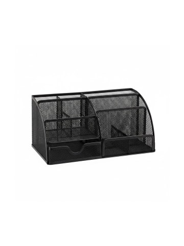 relaxdays Schreibtischorganizer in Schwarz - (B)27,5 x (H)12,5 x (T)14 cm