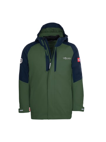 Trollkids 3 in 1 Jacke Skanden in navy/lime/azure bluel