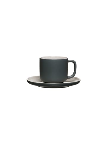 Ritzenhoff & Breker 4er Set Kaffeetassen mit Untertassen Jasper in – 240 ml in Grau