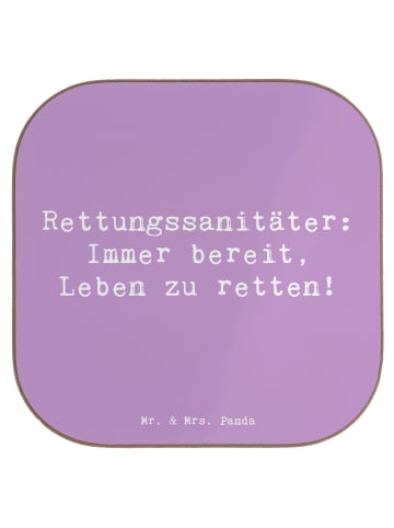Mr. & Mrs. Panda Bierdeckel Spruch Rettungssanitäter Held mit Sp... in Lavendeltraum