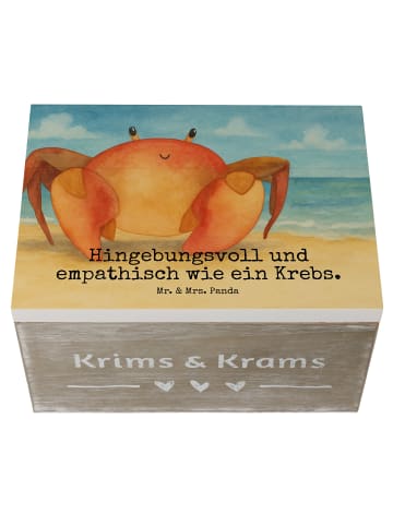 Mr. & Mrs. Panda Box Sternzeichen Krebs Design mit Spruch in Weiß