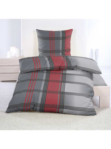 Casa Colori Seastar Casa Colori Microfaser Seersucker Bettwäsche - Streifen  in rot