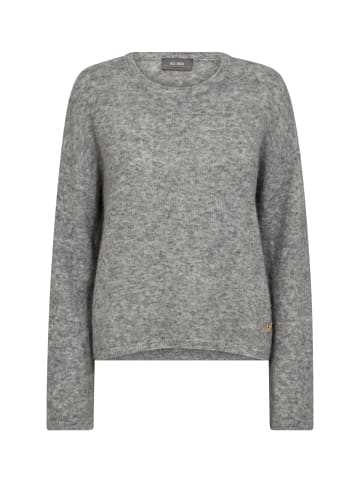 Mos Mosh O-Neck Knit in Grey Melange