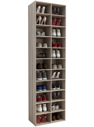 VCM Holz Regal Schuhschrank Schuhregal Hinsol XL in Sonoma-Eiche