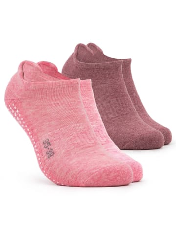 Occulto 2er Pack Yogasocken Mady in Pink/Rot