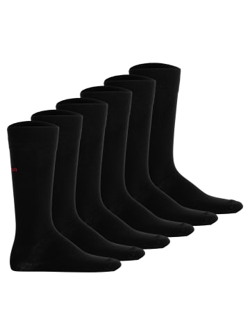 HUGO Socken 6er Pack in Schwarz