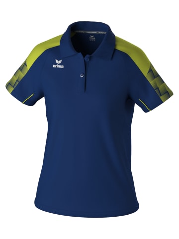 erima Damen Poloshirt in new navy/lime