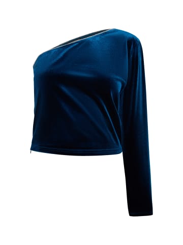 faina One-Shoulder Top in Blau