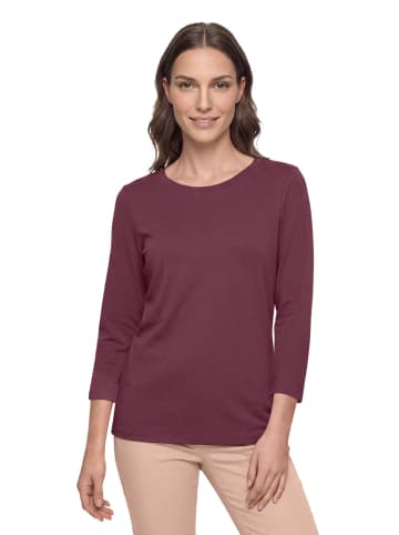 Betty Barclay Basic Shirt mit Rundhalsausschnitt in Dark Aubergine
