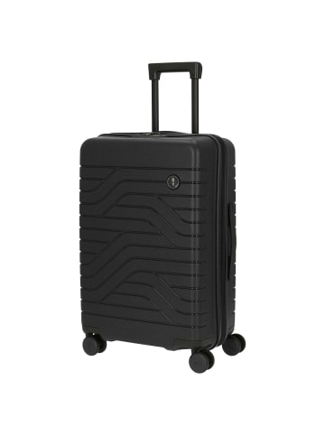 BRIC`s BY Ulisse - 4-Rollen-Trolley 65 cm erw. (grau) in schwarz