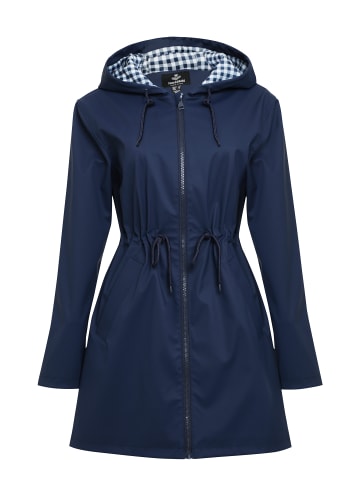 Threadbare Jacke Suzanna Rubberised Mac in Navy