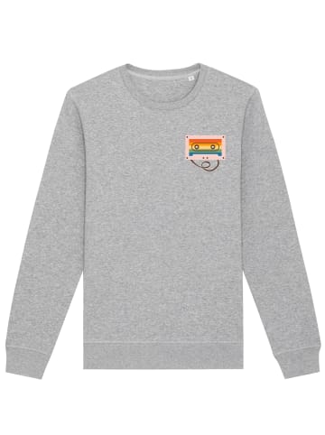 wat? Apparel Sweatshirt Rainbow Cassette in Grau meliert