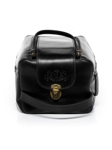 SID & VAIN Leder-Kulturtasche Leder Kulturtasche Unisex BRISTOL in schwarz