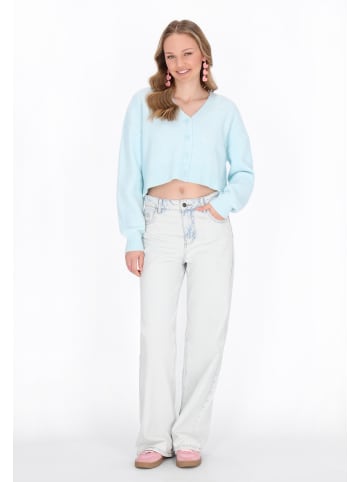 myMo Women Cardigan in light blue melange