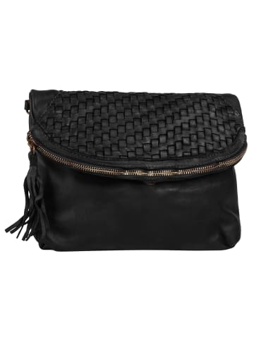 Samantha Look Umhängetasche echt Leder in schwarz