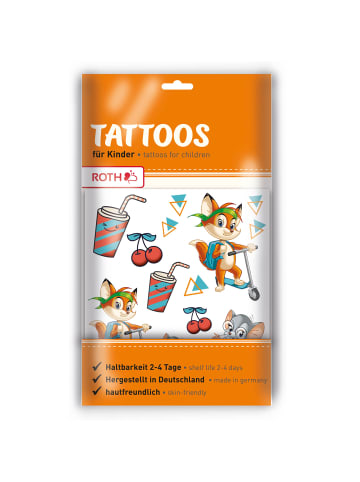 Design Kinder-Tattoos Fredo & Fitzi in Orange