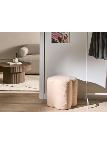 Beliani Pouf MANCOS in Beige - (W) 41 x (H) 44 x (L) 35 cm