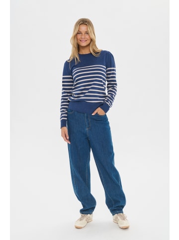 SAINT TROPEZ Strickpullover MilaSZ Gerade Passform in Pageant Gray Morn Stripe