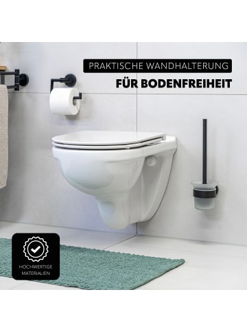 bremermann Badezimmer Zubehör-Set PIAZZA BLACK 2tlg. ca. 14,5 x 35 x 11,5 cm (B/H/T)