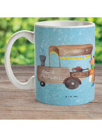 Mr. & Mrs. Panda Camping Tasse Igel Maronen ohne Spruch in Eisblau
