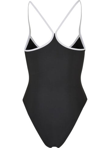 Urban Classics Swimsuit in black/white