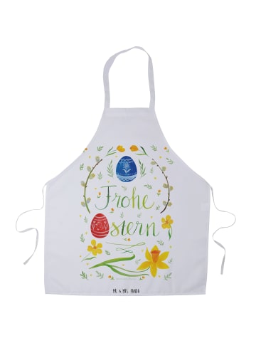 Mr. & Mrs. Panda Schürze Ostern Frohe Ostern ohne Spruch in Weiß