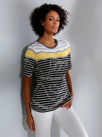 creation L Streifenshirt in marine-gelb-geringelt