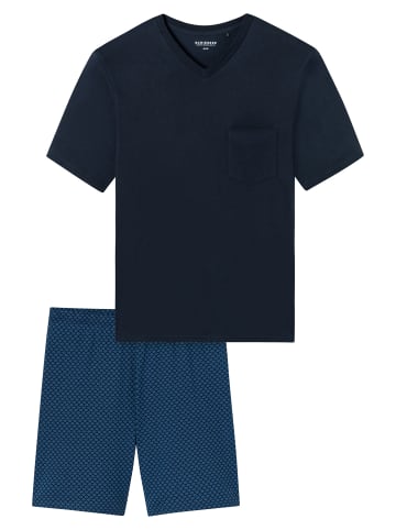Schiesser Pyjama Comfort Essentials in Atlantikblau